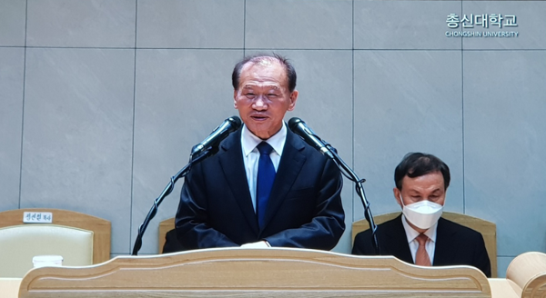 도너대표인사 삼양교회 정연철 원로목사