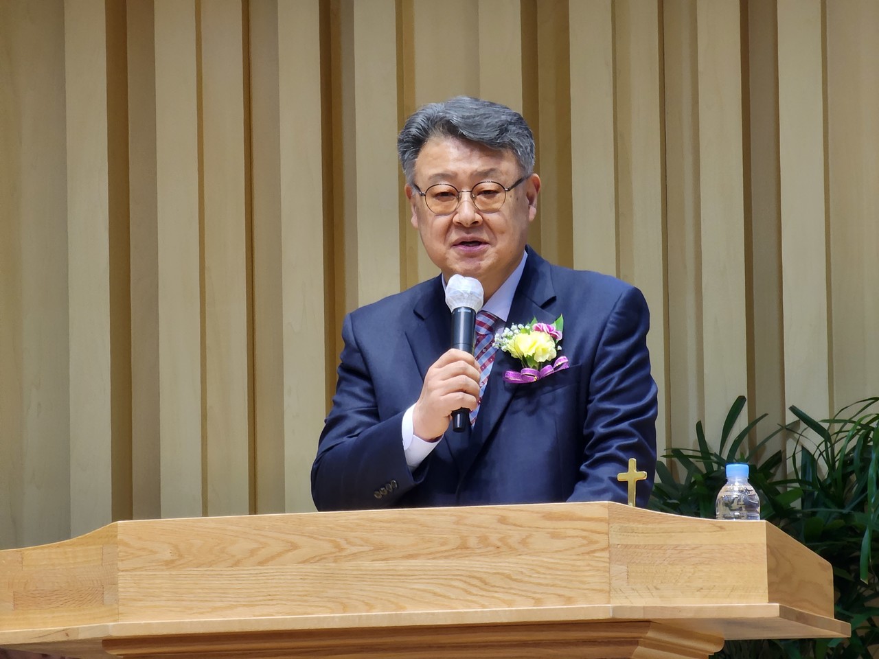    축사하는 제108회 총회 임원 부총회장 출마예정자 김종혁 목사