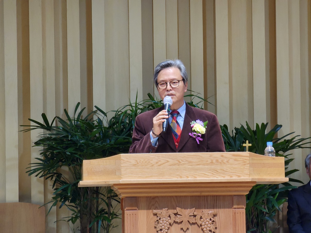    축사하는 제108회 총회 임원 부총회장 출마예정자 남태섭 목사