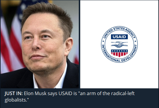  트럼프 정부의 정부효율화부 장관으로 지명된 일론머스크는 USAID를 '급진좌파 글로벌리스트(세계주의자 : 딥스)의 팔'이라고 했다.그는 14,000명의 인원을 294명으로 줄여 국무부 산하에 둔다고 한다.