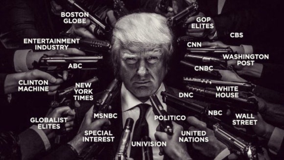  트럼프의 적은 미국 내부에서 언론과 정당/유엔을 비롯하여 월가와 수많은 단체를 움직이는 보이지 않는 악당, 딥스테이트다.
